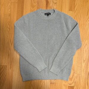 J. Crew Factory Light Gray Waffle Crewneck Sweater for Men
